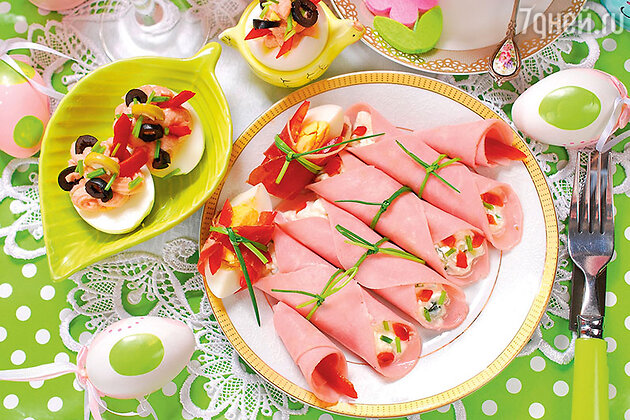 Вкусные «рульки» с ветчиной и сыром Вкусные «рульки» с ветчиной и сыром