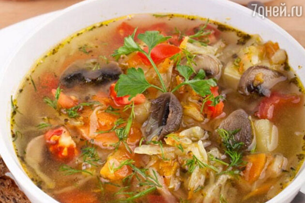 Щи с грибами и овощами Щи с грибами и овощами