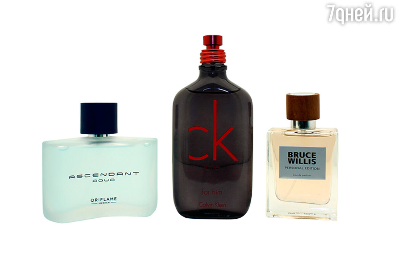  Ascendant Aqua  Oriflame,   CK One Red Edition for Him  Calvin Klein, Bruce Willis Personal Edition