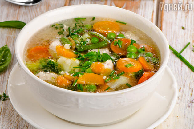 Гороховый суп с овощами Гороховый суп с овощами