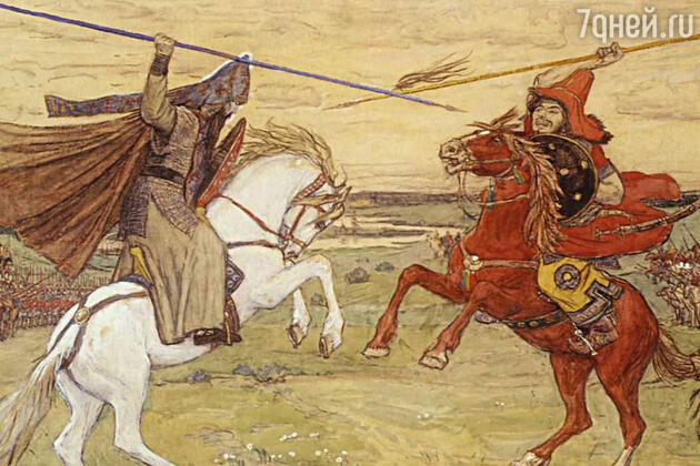 Васнецов В. М. «Поединок Пересвета с Челубеем». 1914 год Васнецов В. М. «Поединок Пересвета с Челубеем». 1914 год