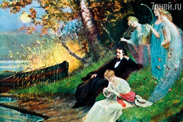 Репродукция картины Карла Швенингера «Роберт Шуман с музами», 1910 г. Репродукция картины Карла Швенингера «Роберт Шуман с музами», 1910 г.