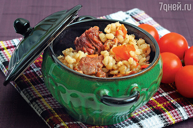 Сытная перловая каша с мясом Сытная перловая каша с мясом