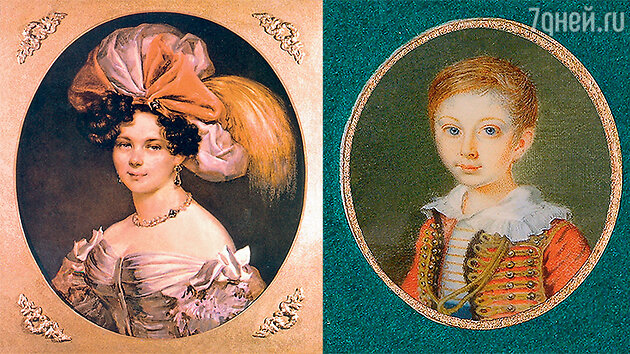 Анна Алексеевна Толстая, урожденная Перовская, и ее сын Алеша Анна Алексеевна Толстая, урожденная Перовская, и ее сын Алеша