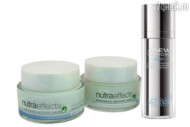 Крем и гель Nutra Effects, сыворотка-корректор морщин Anew Clinical от Avon Крем и гель Nutra Effects, сыворотка-корректор морщин Anew Clinical от Avon