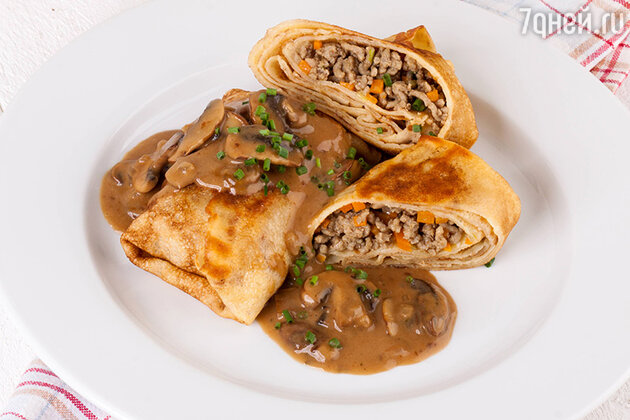 Блинчики с кукурузой, бараниной и фасолью Блинчики с кукурузой, бараниной и фасолью