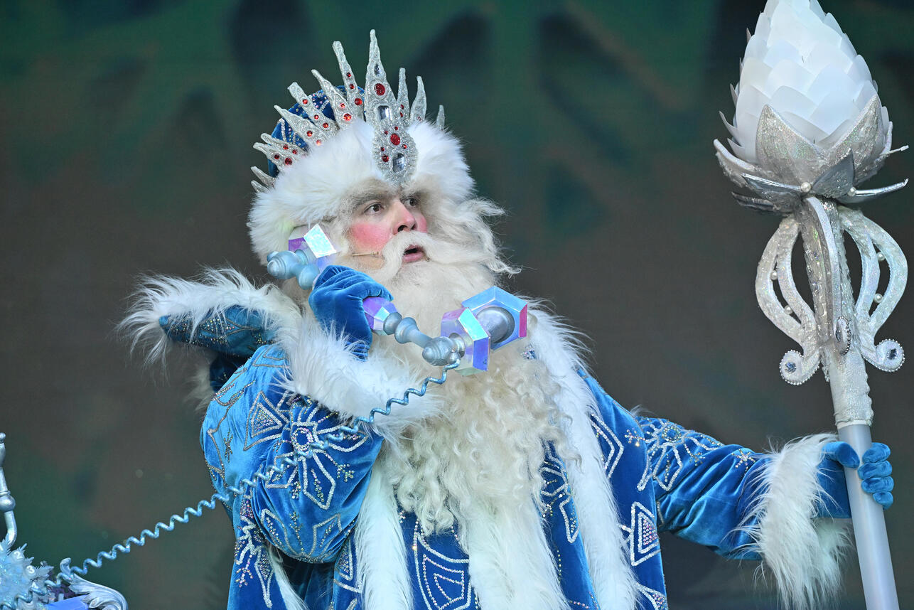 Новогоднее мегашоу «Тайна семьи Деда Мороза» елка во Дворце Ирины Винер в Лужниках