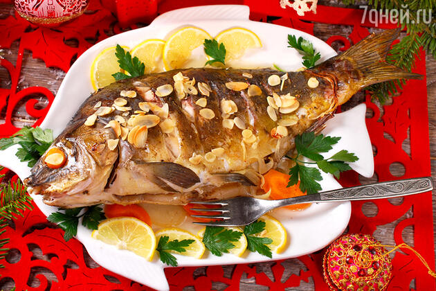 Карп в красном вине с овощами Карп в красном вине с овощами