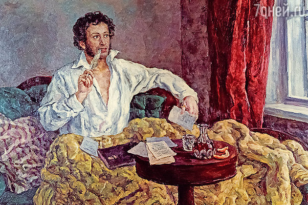 Фото репродукции картины Г. Луски «Пушкин за рабочим столом». Гоcударственный Эрмитаж Фото репродукции картины Г. Луски «Пушкин за рабочим столом». Гоcударственный Эрмитаж
