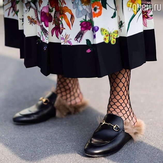 Тапочки от Gucci с отделкой мехом Тапочки от Gucci с отделкой мехом