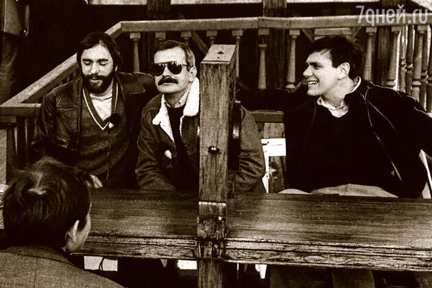 На съемках телепередачи: композитор Эдуард Артемьев, Никита и я На съемках телепередачи: композитор Эдуард Артемьев, Никита и я