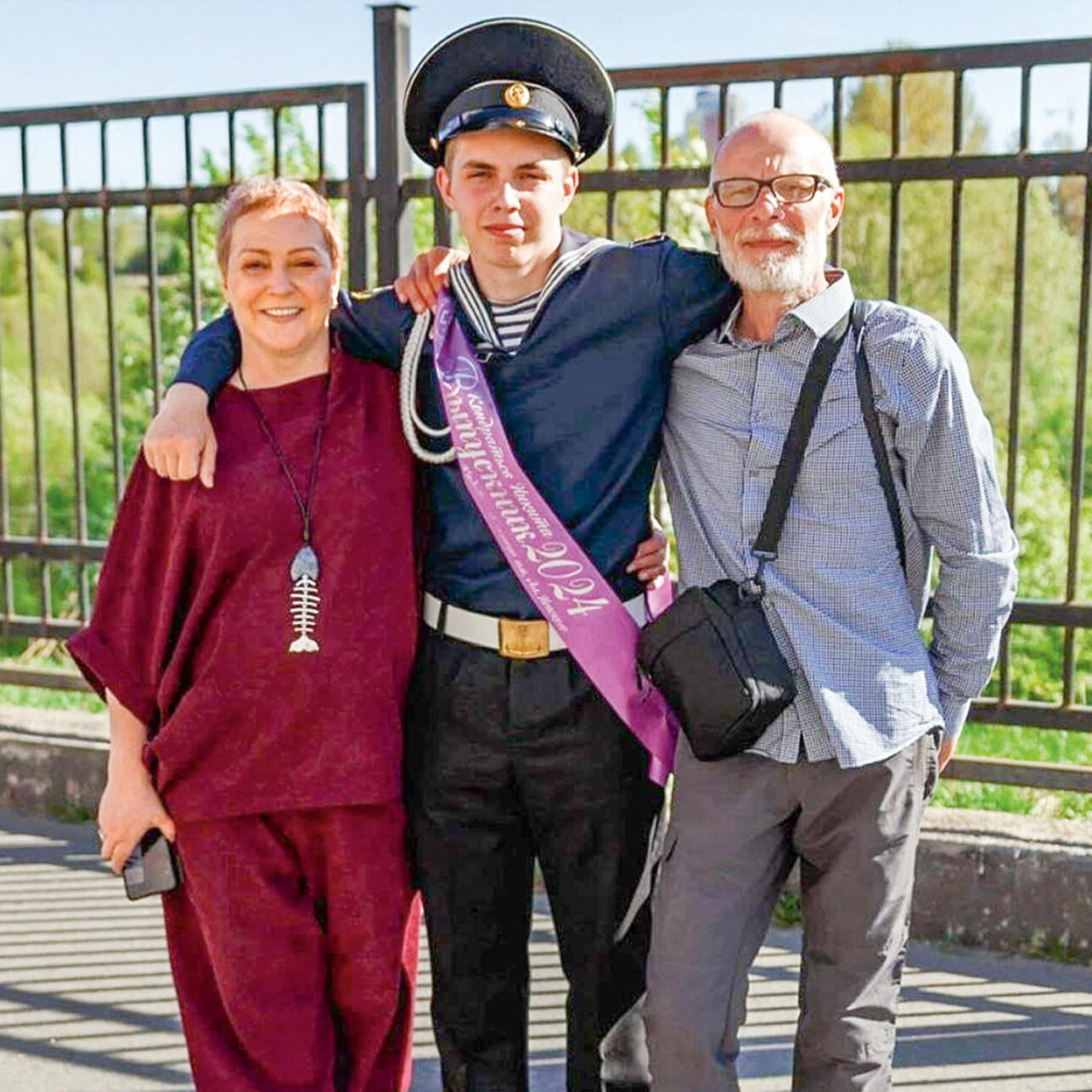 Хельга Филиппова с сыном и мужем