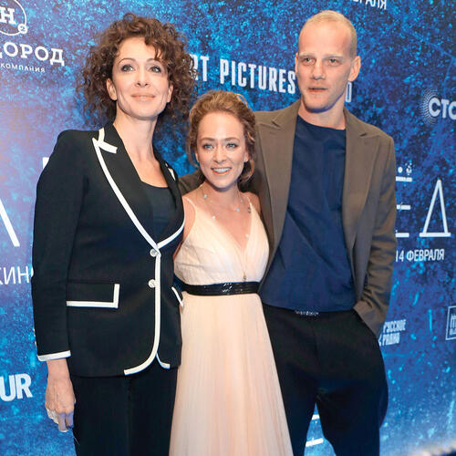 С Ксенией Раппопорт и Аглаей Тарасовой на премьере фильма «Лед». 2018 г.