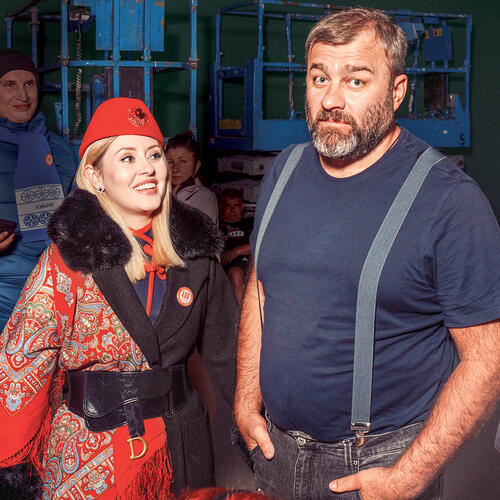 «С Мишей на съемках у нас сложились близкие, почти родственные отношения» С Михаилом Пореченковым на съемках сериала «Полярный-4». 2024 г.