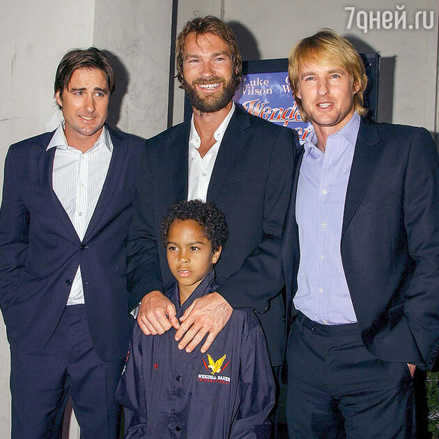 Оуэн Уилсон с братьями Люком, Эндрю и племянником Джозефом (сын Эндрю)