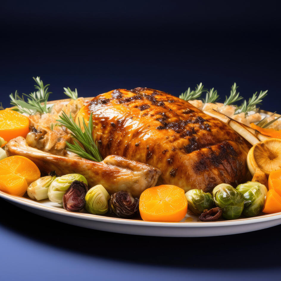 Готовим праздничное и полезное блюдо на Новый год 2026 — голени индейки с овощами