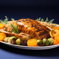 Готовим праздничное и полезное блюдо на Новый год 2026 — голени индейки с овощами