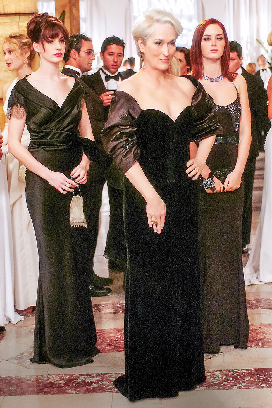 Энн Хэтэуэй, Мерил Стрип и Эмили Блант