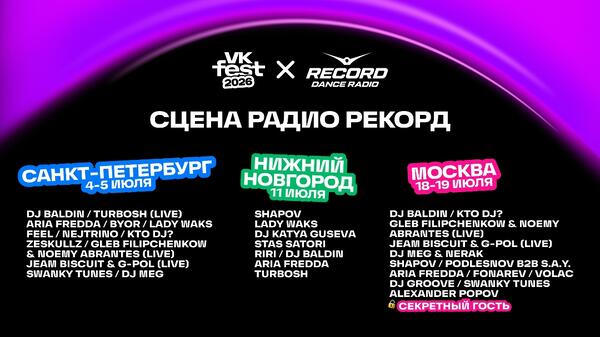 VK Fest раскрыл звездный состав танцевальной сцены в трех городах
