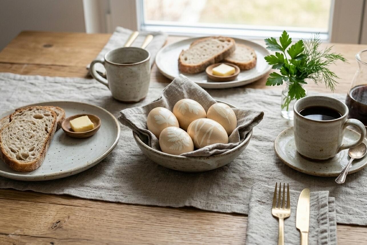 Как покрасить яйца кофе: пошаговый гайд по окрашиванию без химии