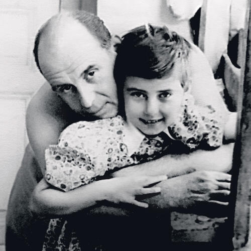 Виктория Лепко с любимым папой, 1947 год