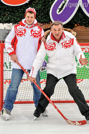 Владислав Третьяк с внуком Максимом