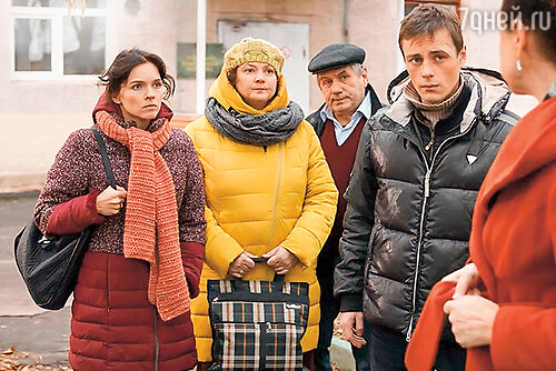 С Натальей Унгард, Александром Никольским и Ильей Коробко в сериале «Блудный сын». 2019 г.