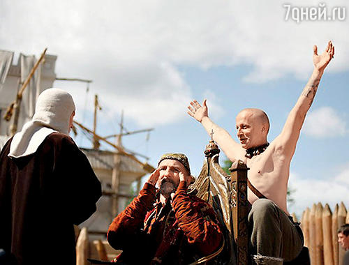 С Петром Мамоновым в фильме «Царь»