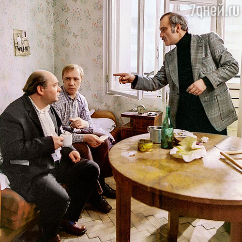 На съемках «Афони» с Евгением Леоновым и Леонидом Куравлевым