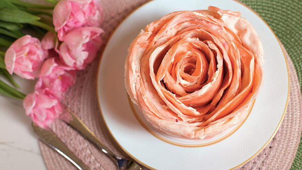 Блинный торт «Роза»