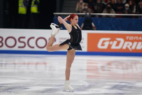 Александра Трусова на Олипиаде 2022 год.