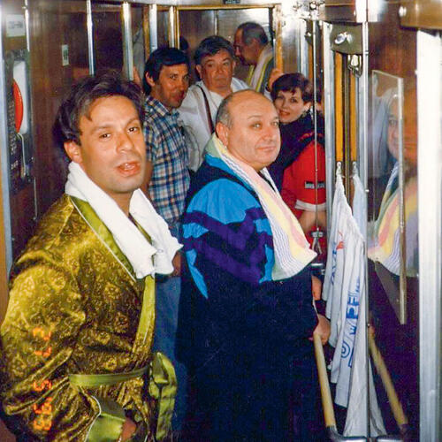 С Михаилом Жванецким. 1990-е гг.