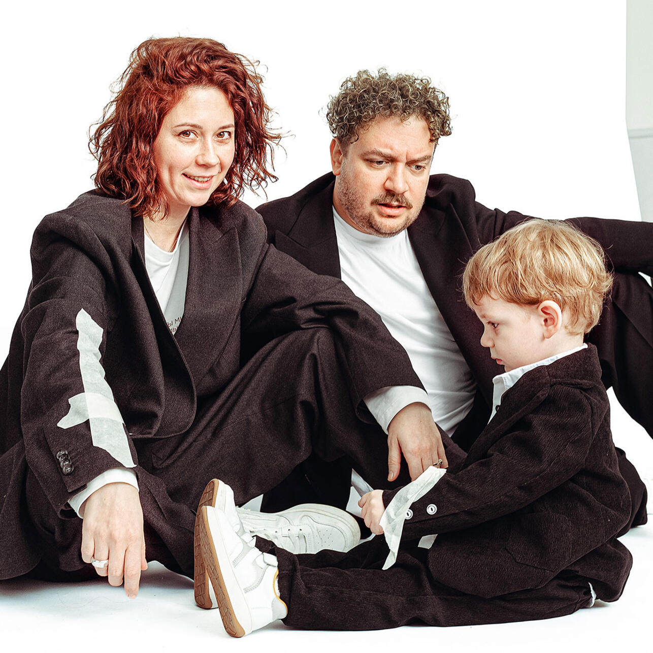 Борис Дергачев с женой  и сыном