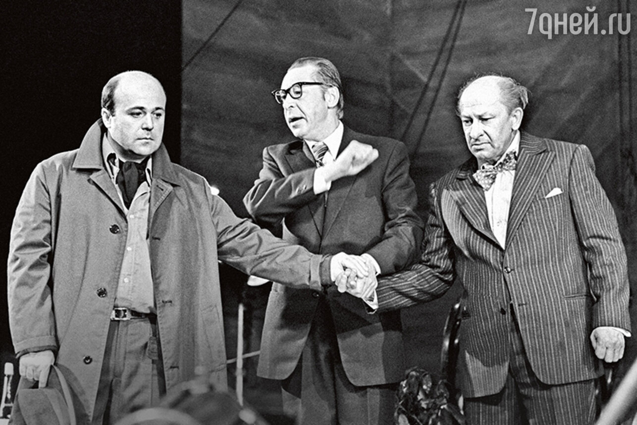 Александр Калягин, Олег Ефремов и Евгений Евстигнеев в спектакле «Кино». 1979 г.