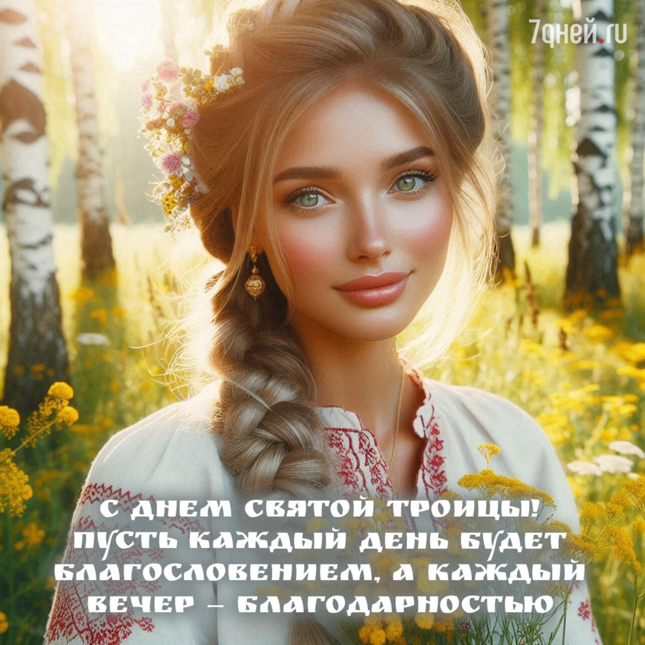 открытки с Троицей, поздравления с Троицей, открытки ко дню Святой Троицы, красивые открытки Троица, Троица 2025, пожелания на Троицу, христианские открытки, добрые слова к Троице, картинки с Троицей, утренние поздравления Троица