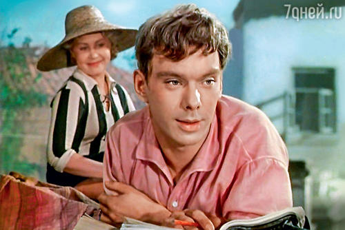 С Инной Макаровой в фильме «Дорогой мой человек». 1958 г.