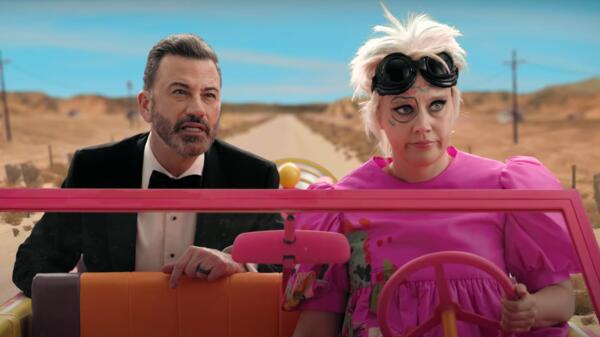 Джимми Киммел в мире «Барби»: вышел красочный трейлер «Оскара 2024»