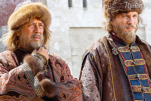 С Андреем Мерзликиным в сериале «Годунов». 2019 г.