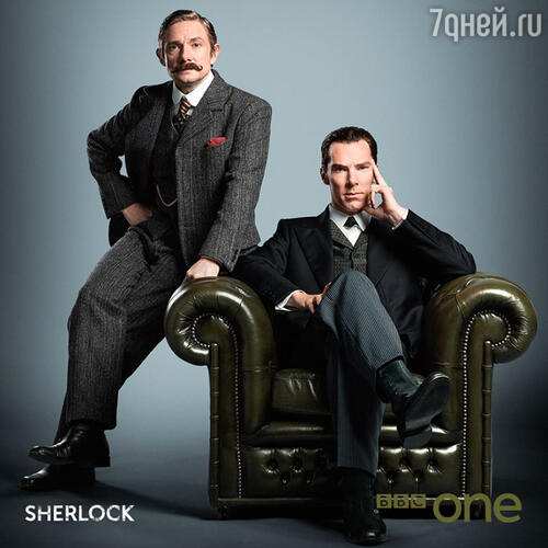 Бенедикт Камбербэтч и Мартин Фримен в сериале «Шерлок»