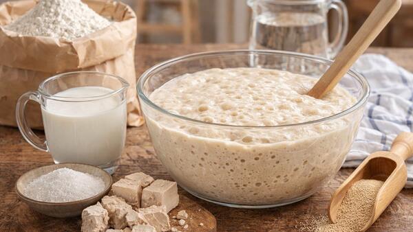 Словно&nbsp; пух и без запаха дрожжей: как правильно делать опару, чтобы тесто поднялось даже у новичка