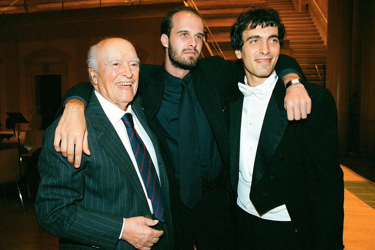 Карло Понти с сыновьями