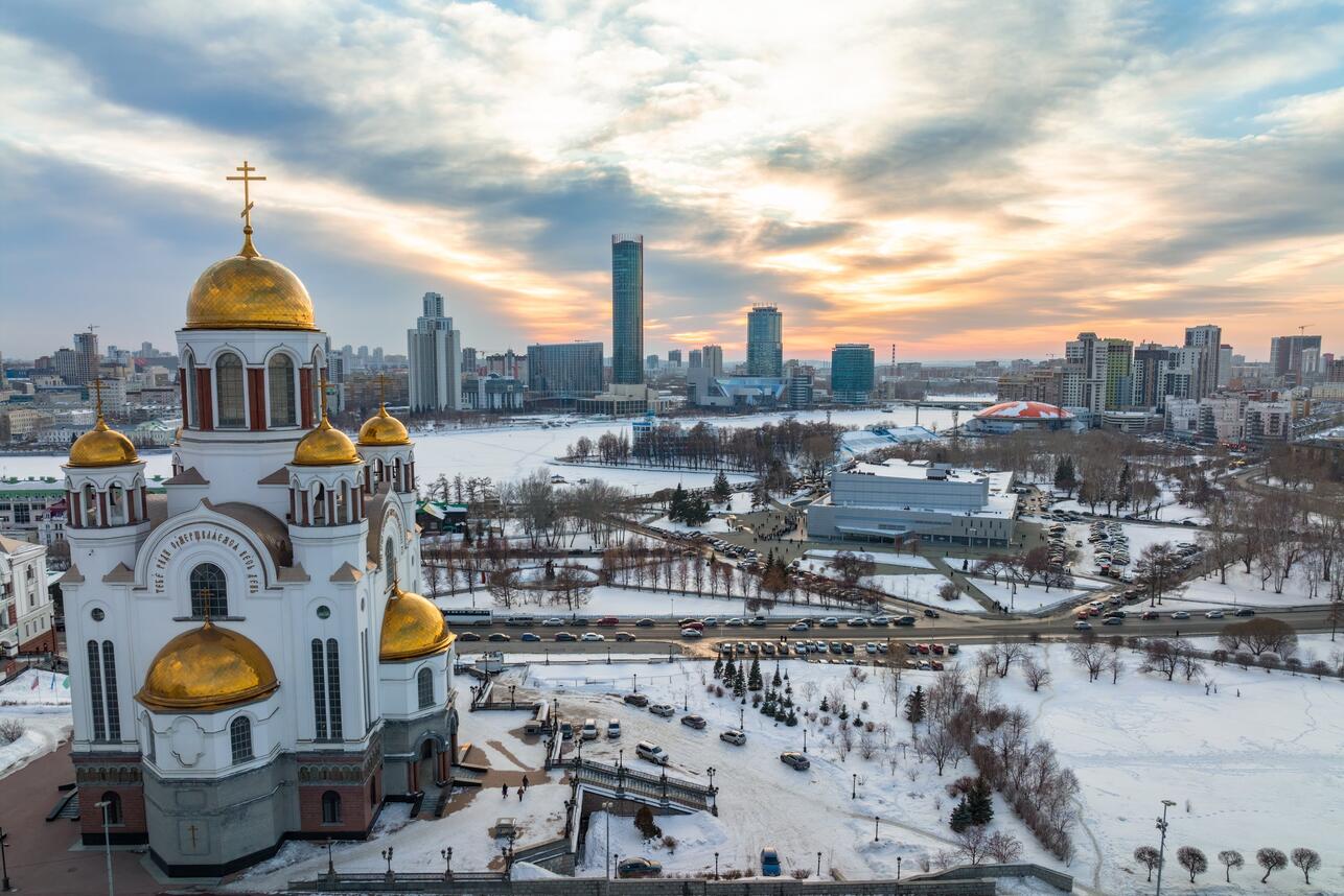 Зима в Екатеринбурге, Свердловская область, фото