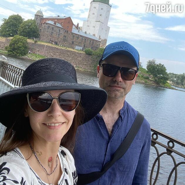 Глафира Тарханова с мужем — фото