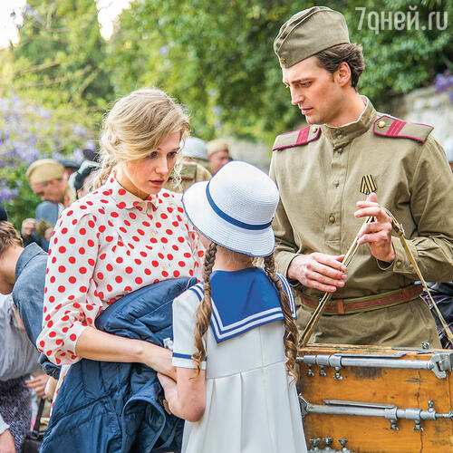 С Иваном Колесниковым  в сериале «Русские горки». 2019 г.