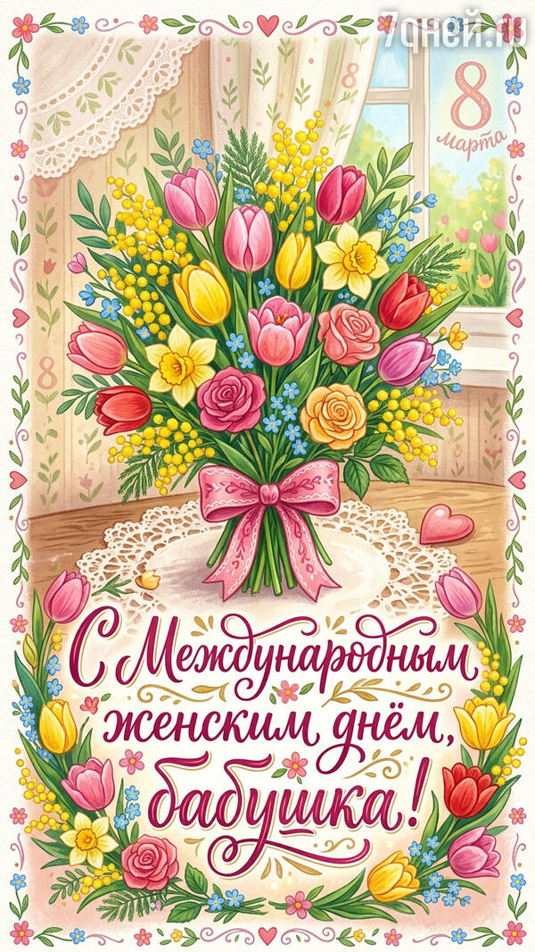 красивые открытки к 8 Марта для самых дорогих и любимых женщин