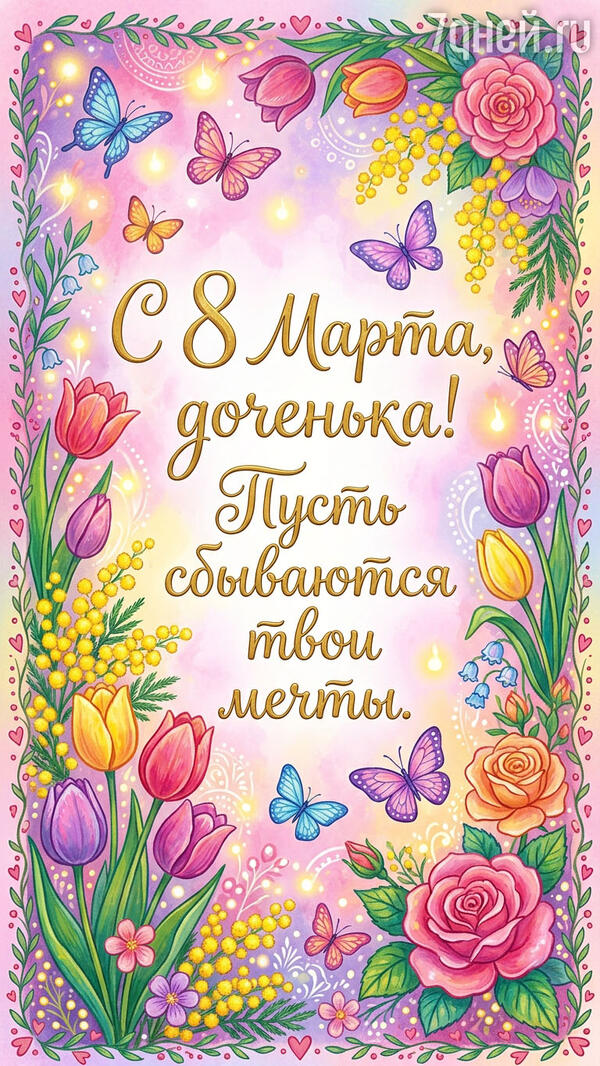 красивые открытки к 8 Марта для самых дорогих и любимых женщин