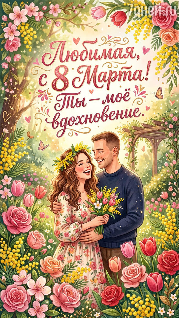 красивые открытки к 8 Марта для самых дорогих и любимых женщин