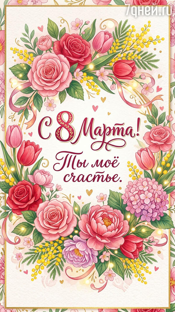 красивые открытки к 8 Марта для самых дорогих и любимых женщин