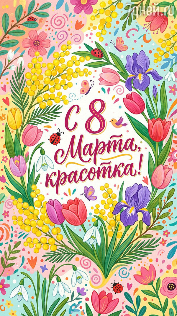 красивые открытки к 8 Марта для самых дорогих и любимых женщин