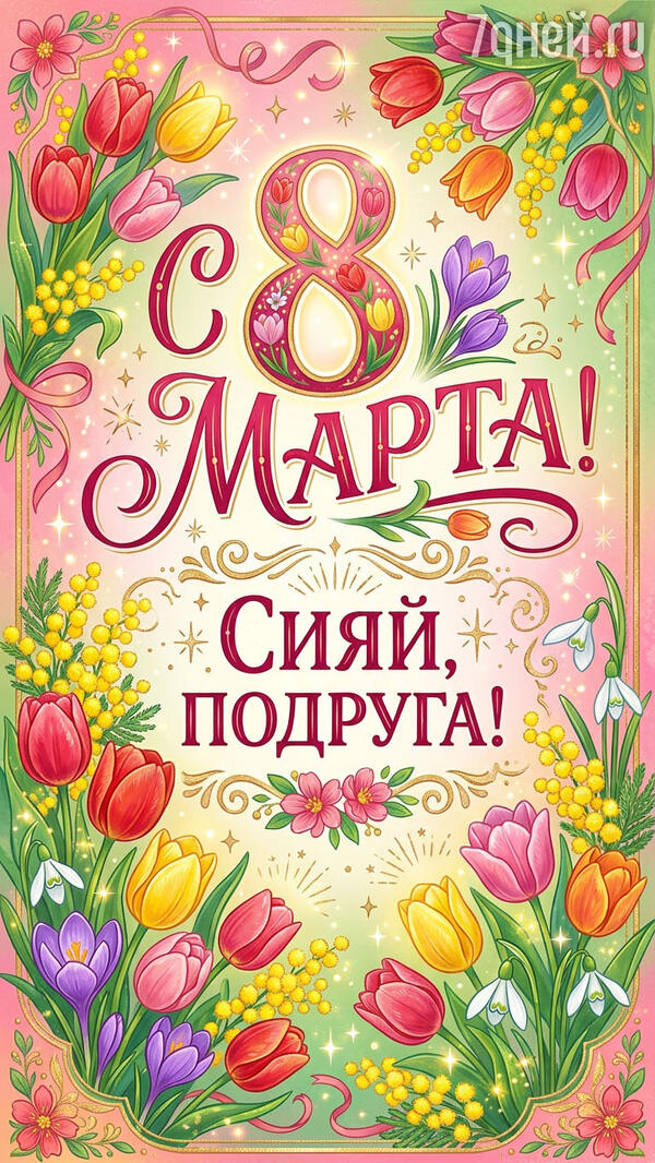 красивые открытки к 8 Марта для самых дорогих и любимых женщин